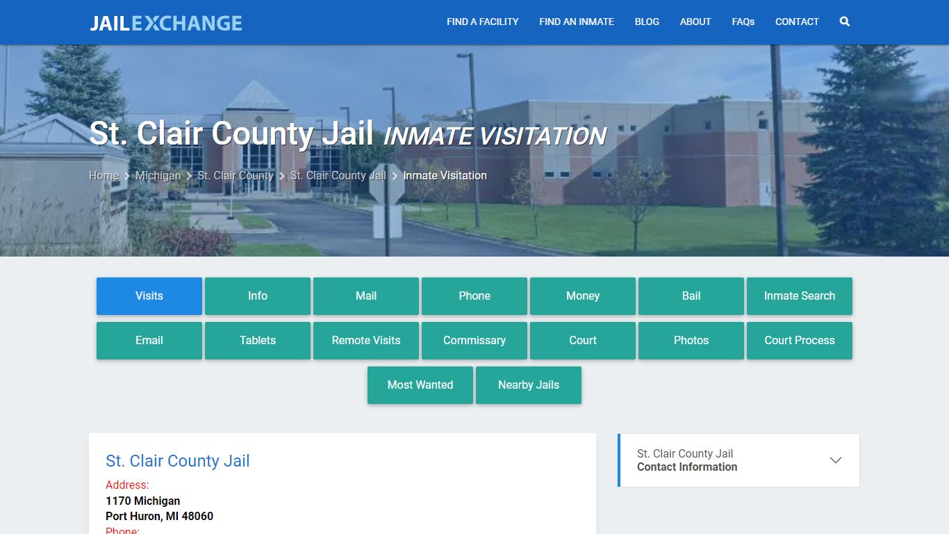 Inmate Visitation - St. Clair County Jail, MI - Jail Exchange